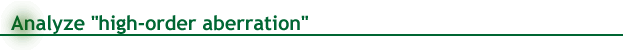 Analyze high-order aberration